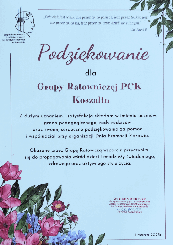Wyróżnienia PCK Koszalin (2)